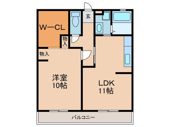 メゾンリリーベルⅠ棟の物件間取画像